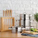 Emsan Karya 8-Piece Induction-Based Stainless Steel Cookware Set - Emsan Jordan