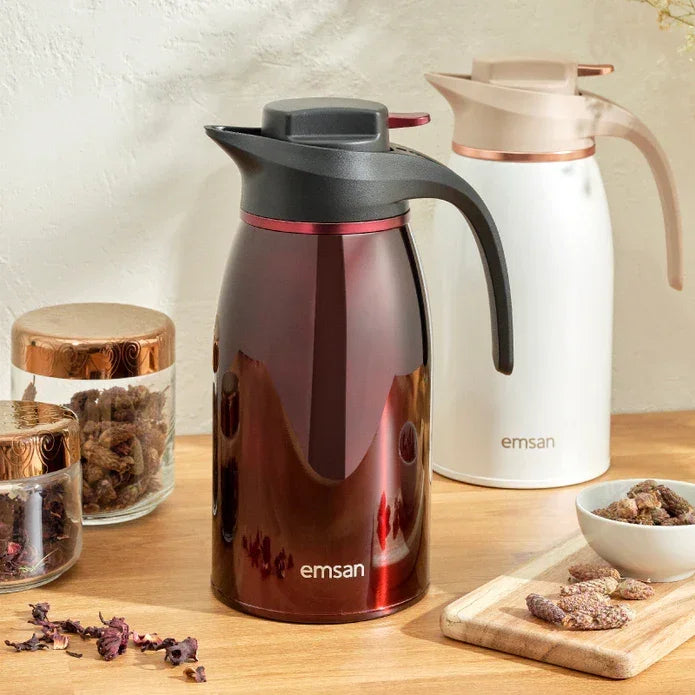 Emsan Gama Burgundy Thermos – 2 Liters - Emsan Jordan
